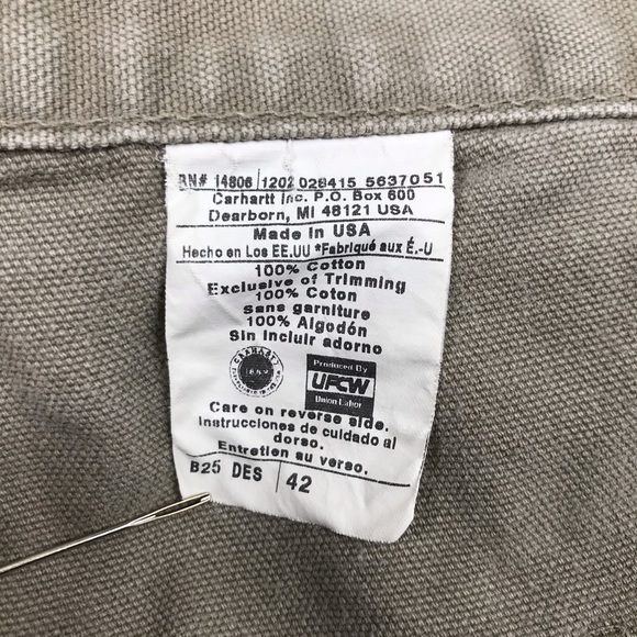 Vintage Carhartt Mens Size 42 Carpenter Shorts - Picture 7 of 15